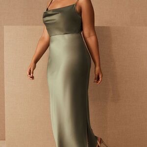 BHLDN Cali Satin Bridesmaid Dress- SZ 10 MOSS